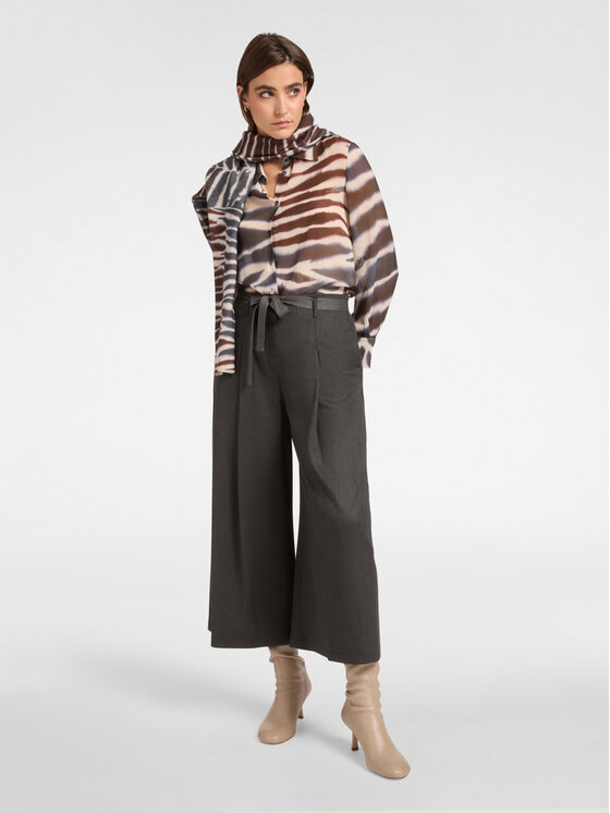 Elena Mirò Elena Mirò Spodnie materiałowe P166P000362N023 Szary Cropp Fit
