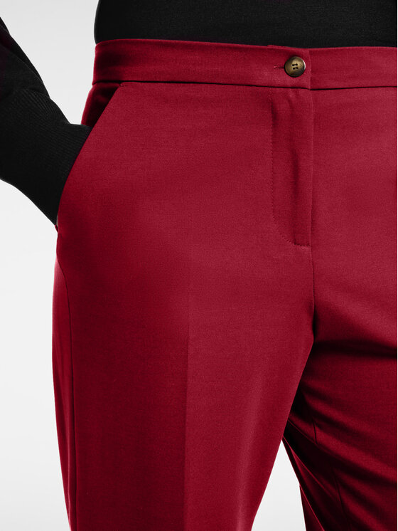 Elena Mirò Elena Mirò Spodnie materiałowe P801P000576N036 Bordowy Regular Fit