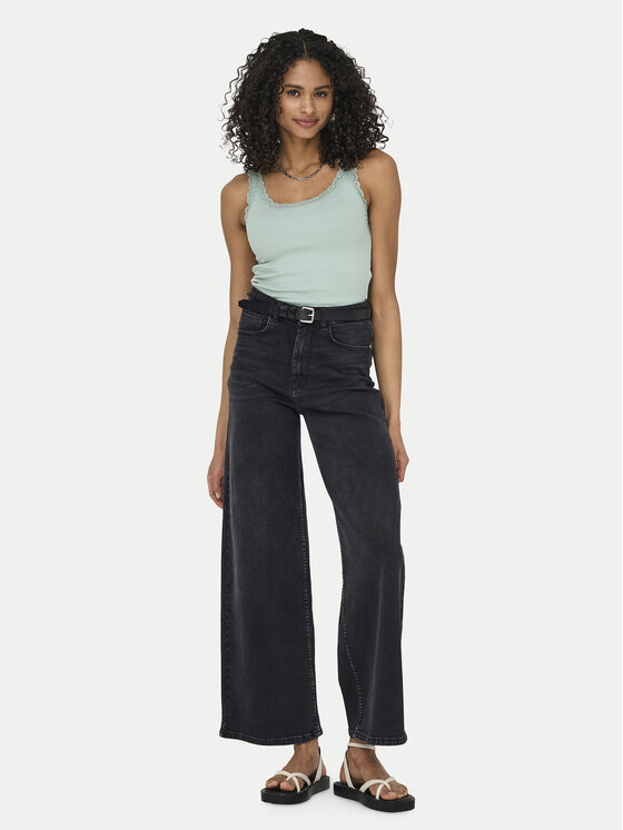 ONLY ONLY Top Sara 15345994 Svetlo zelena Slim Fit