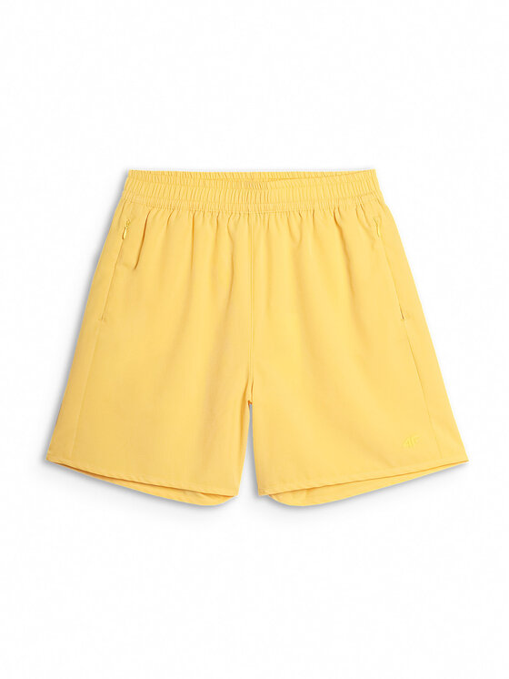 4F 4F Szorty sportowe BEACHWEAR BASIC Żółty Regular Fit