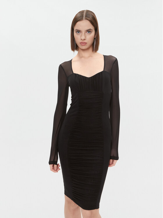 Marciano Guess Marciano Guess Koktejlové šaty 3BGK0E 6851Z Černá Bodycon Fit