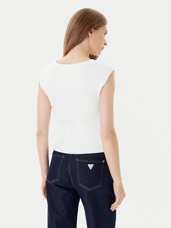 Guess Guess Palaidinė W5YR12 Z0130 Balta Regular Fit