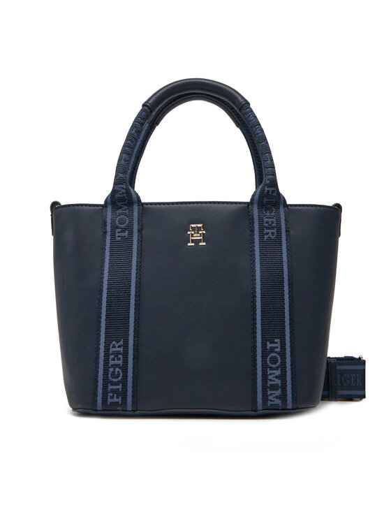 Tommy Hilfiger Tommy Hilfiger Torbica Th Logotape Mini Tote AW0AW17201 Tamnoplava