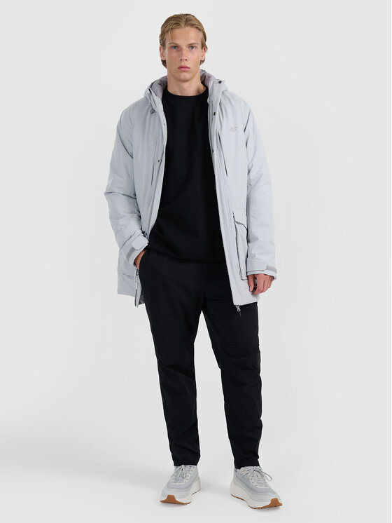 4F 4F Parka URBAN COMMUTER Szary jasny Regular Fit