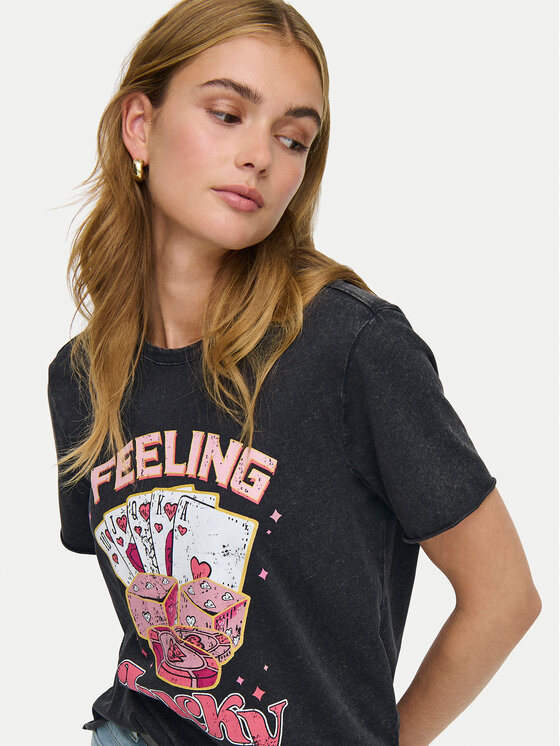 ONLY ONLY T-Shirt Lucy 15366031 Černá Loose Fit