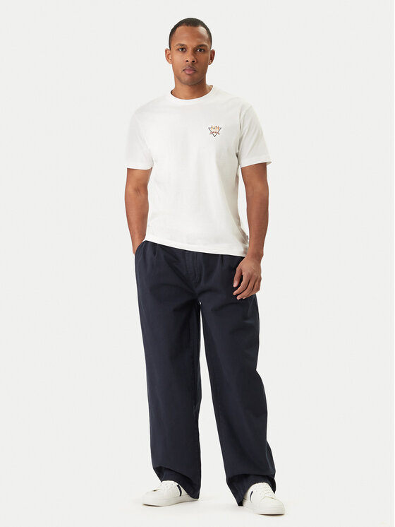 Guess Jeans Guess Jeans Kalhoty z materiálu M6RB59 WGCV1 Tmavomodrá Relaxed Fit
