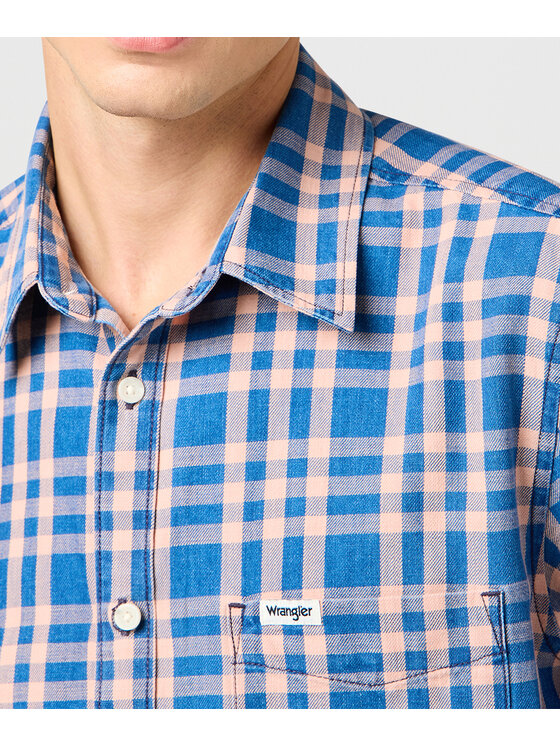 Wrangler Wrangler Koszula 112362733 Niebieski Regular Fit