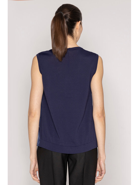 Deni Cler Milano Deni Cler Milano Top T-DC-0007-D2-20-59-1 Granatowy Regular Fit