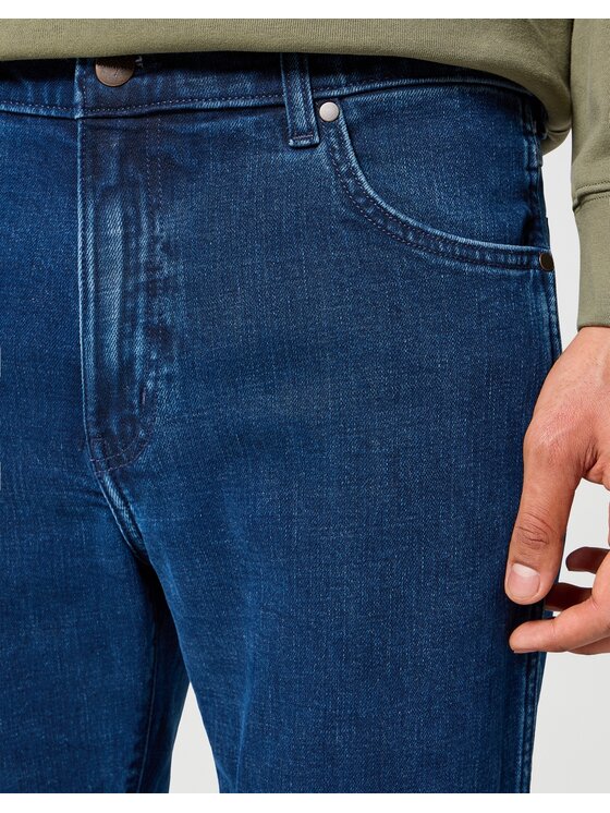 Wrangler Wrangler Jeansy Larston Granatowy Slim Fit