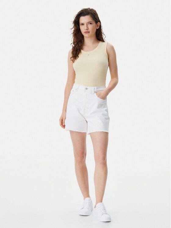 Tommy Jeans Tommy Jeans Top Essential DW0DW20673 Giallo Slim Fit
