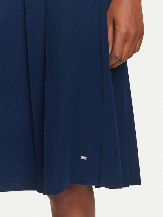 Tommy Hilfiger Tommy Hilfiger Spódnica plisowana WW0WW46796 Granatowy Regular Fit