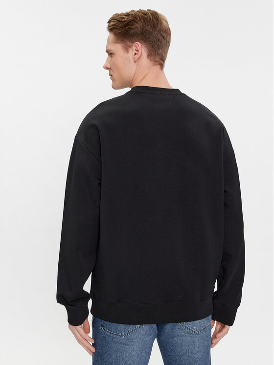 HUGO Hugo Felpa Dettil 50509270 Nero Relaxed Fit