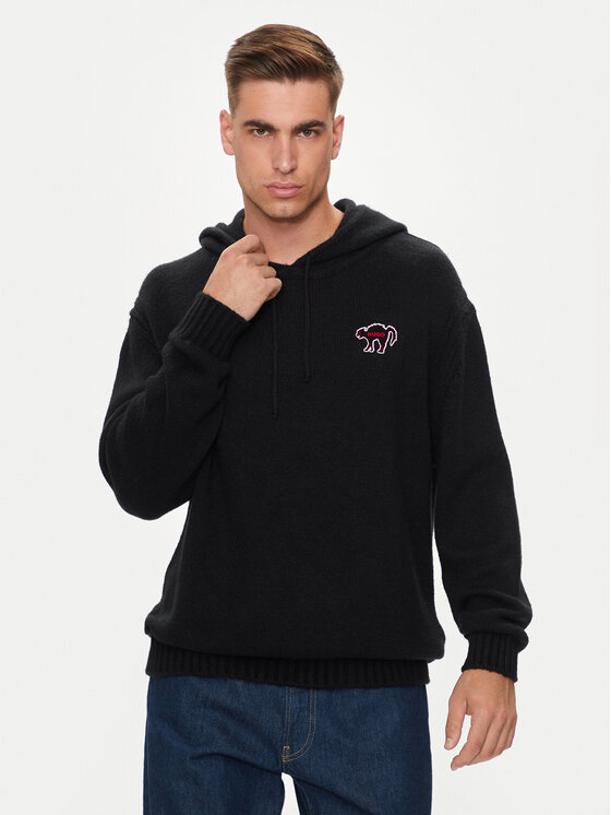 HUGO Hugo Sweater Scuud 50516626 Fekete Oversize