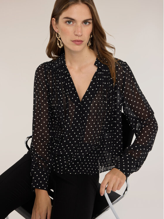 Motivi Motivi Camicia 5089Q001013N0Z3 Nero Regular Fit