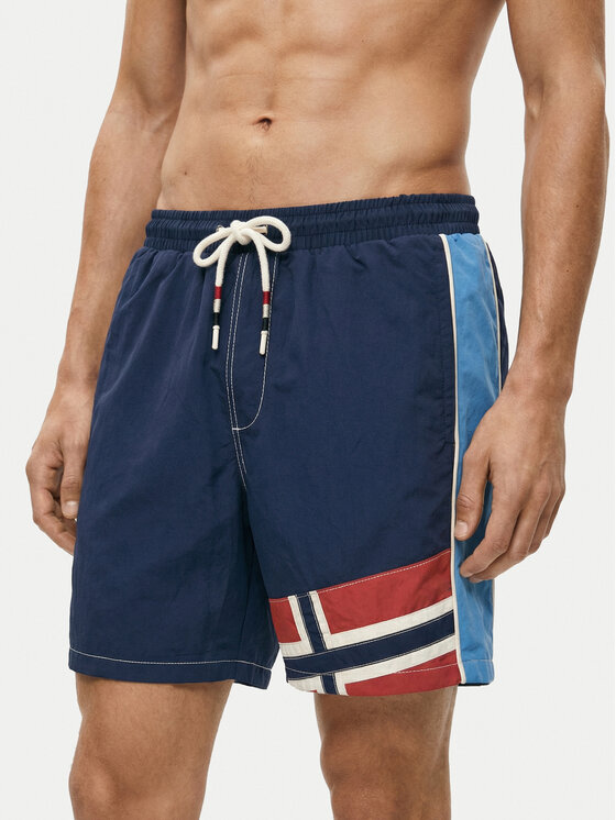 Napapijri Napapijri Badeshorts V-Reflect NP0A4G6H Dunkelblau Regular Fit