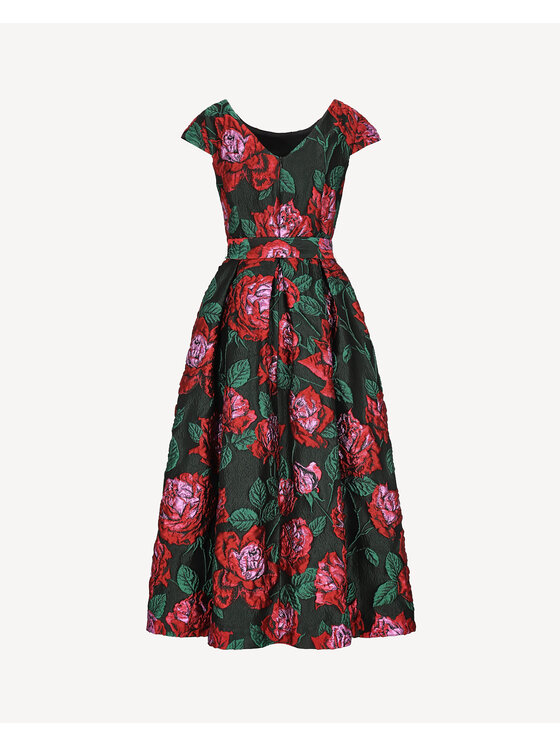 Castellani Castellani Sukienka codzienna Fiore di Rosa Zielony Regular Fit