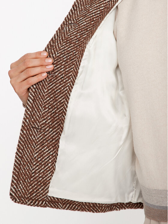Custommade Custommade Płaszcz wełniany Herta 999511880 Brązowy Regular Fit