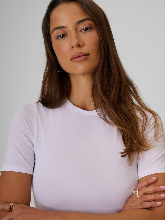 4F 4F T-Shirt ESSENTIAL 3 Biały Slim Fit