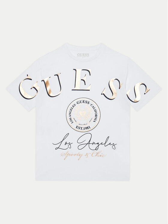 Guess Tričko J5RI28 K8HM4 Biela Regular Fit