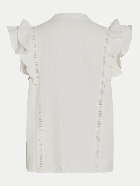 Vila Vila Blusa Tovan 14093835 Bianco Regular Fit