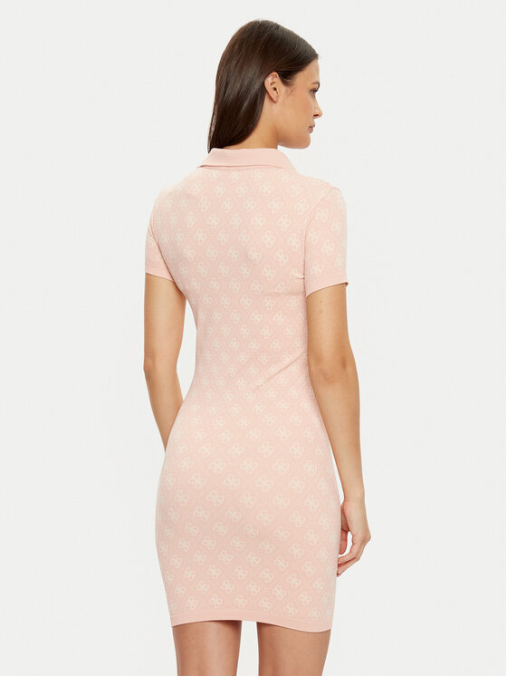 Guess Guess Rochie tricotată V5RK02 Z3LF0 Roz Regular Fit