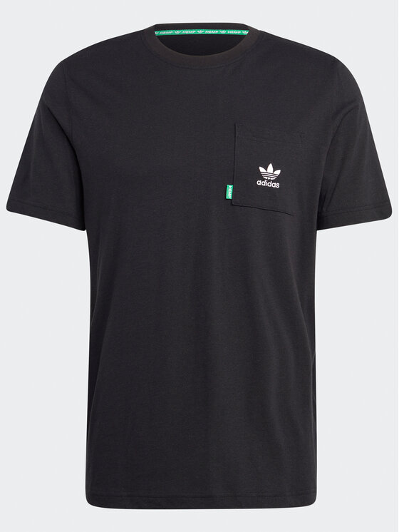 adidas adidas Футболка Essentials+ Made With Hemp T-Shirt HR8623 Чорний Regular Fit