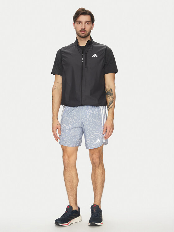 adidas adidas Sportske kratke hlače Own the Run 3-Stripes JD7769 Plava Regular Fit