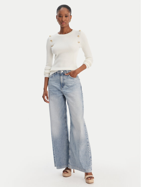 Guess Guess Pulover W6RR58 Z2YK2 Écru Regular Fit