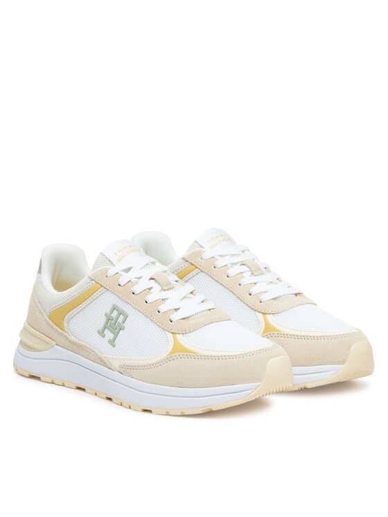 Tommy Hilfiger Tommy Hilfiger Сникърси Casual Fashion Runner Mix FW0FW08324 Бежов
