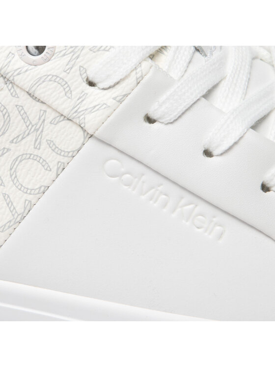Calvin Klein Calvin Klein Sneakersy Vulc Lace Up-Mono Mix FW0FW06523 Biela