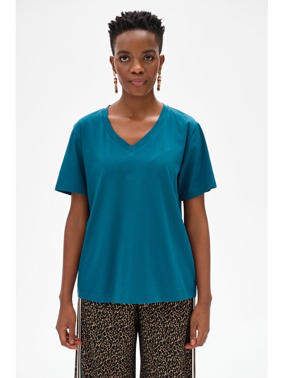 blue shadow blue shadow T-Shirt Mango Niebieski Regular Fit