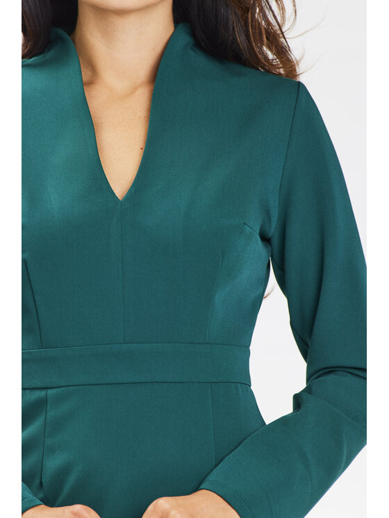 Awama Awama Abito da sera A667 Verde Basic Fit