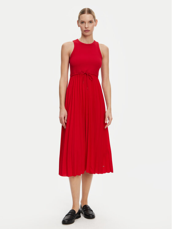 Tommy Hilfiger Tommy Hilfiger Rochie de zi WW0WW39342 Roșu Regular Fit