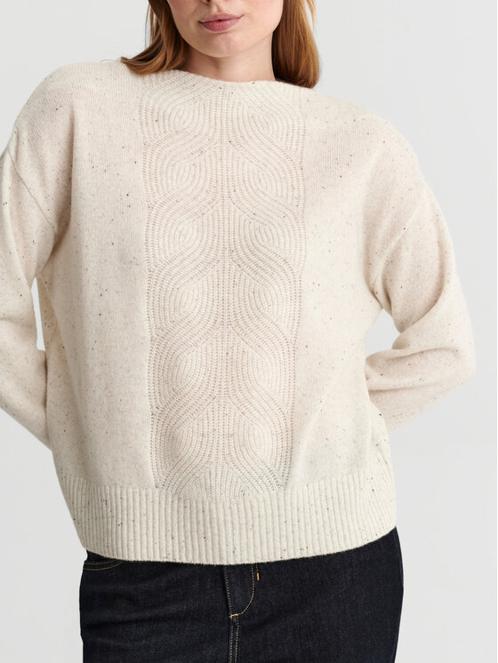 TATUUM TATUUM Sweter ALVERANA Kremowy Classic Fit
