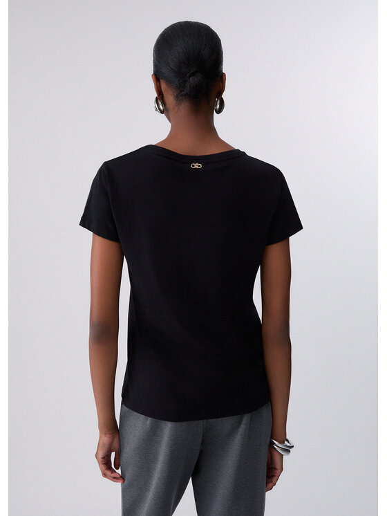 Liu Jo Liu Jo T-shirt TF6252JS923L9264 Nero Regular Fit