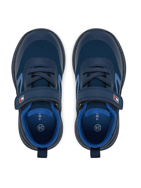 Tommy Hilfiger Tommy Hilfiger Snīkeri Low Cut Lace-Up/Velcro Sneaker T1B9-34110-1843 M Tumši zils