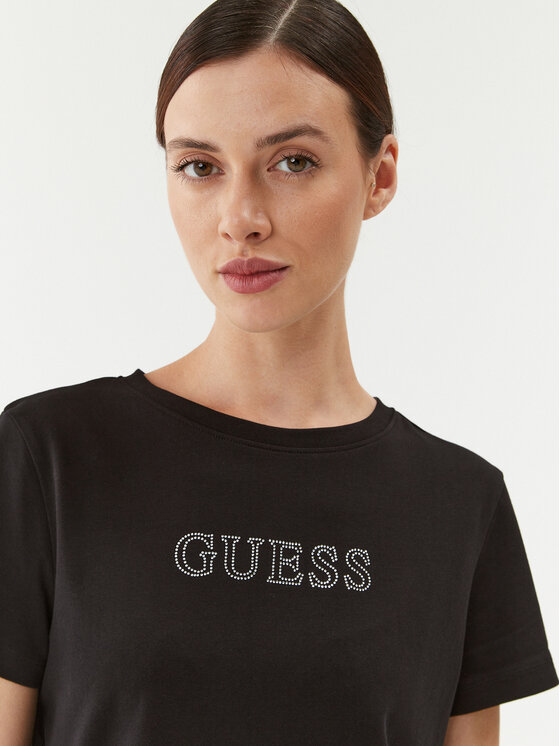 Guess Guess Tričko V3BI11 J1314 Čierna Regular Fit