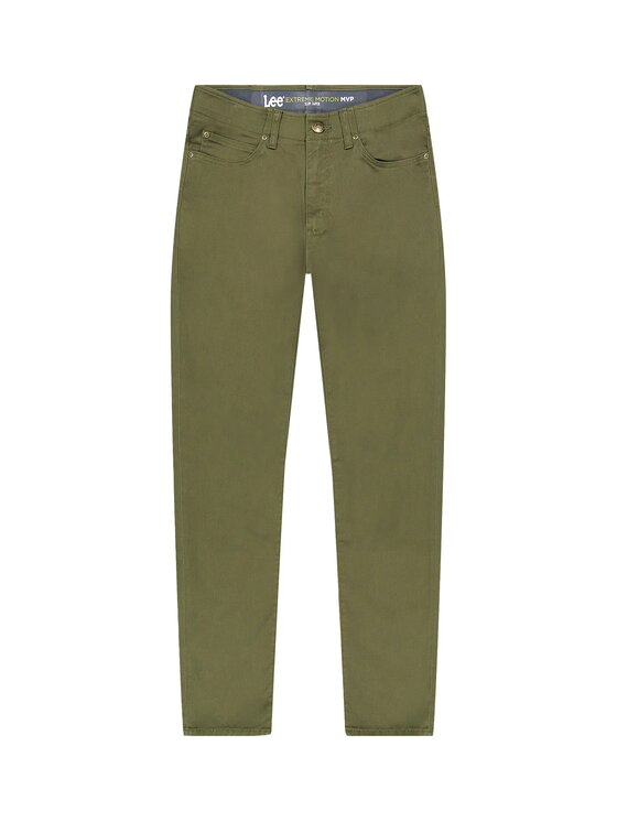 Lee Lee Spodnie materiałowe SLIM FIT MVP Zielony Slim Fit