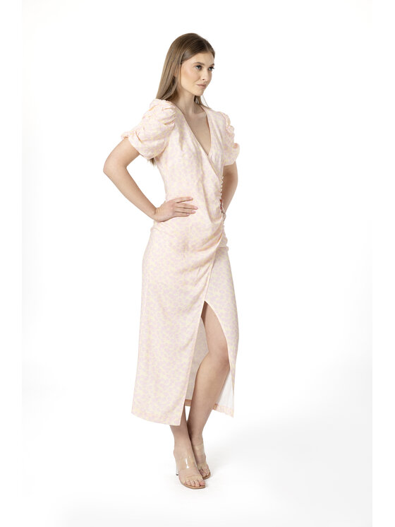 LAURELLA LAURELLA Sukienka letnia Laurella 4UL092310 Żółty Regular Fit