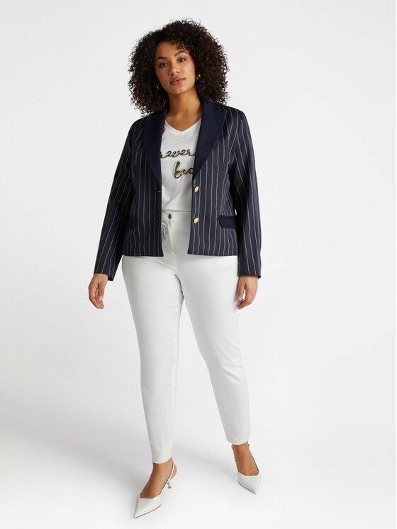 Fiorella Rubino Fiorella Rubino Pantaloni di tessuto P719T004809N011 Bianco Skin Fit