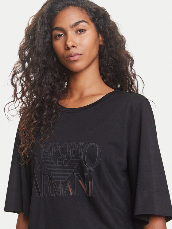 Emporio Armani Emporio Armani Vsakodnevna obleka EW000618 AF12187 UC001 Črna Loose Fit