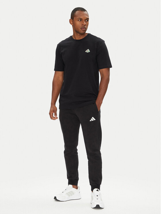 adidas adidas Marškinėliai Mini Pizza Graphic JM6483 Juoda Regular Fit