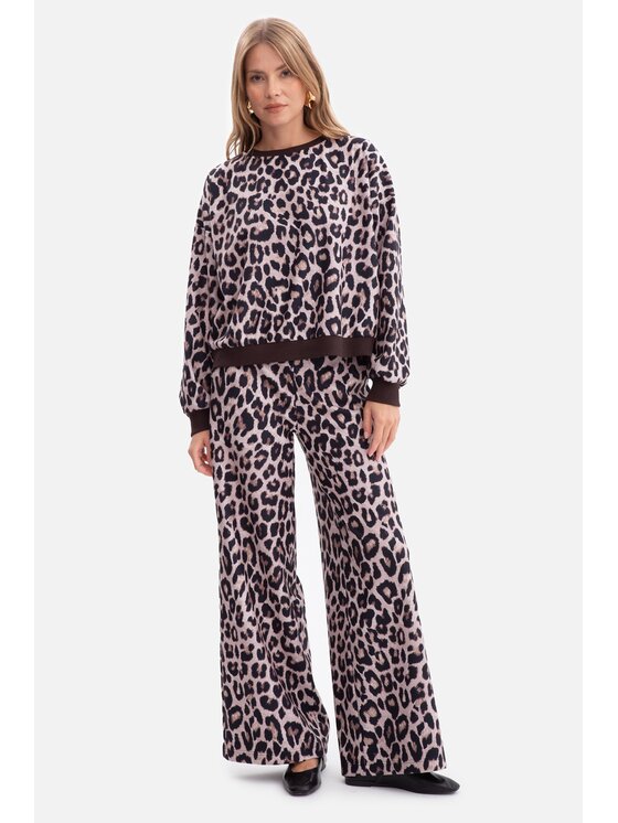 BeWear BeWear Bluza b303 Brązowy Baggy Fit