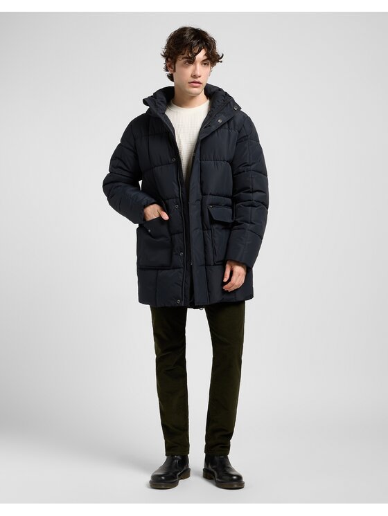 Lee Lee Kurtka zimowa Mercury Puffer Jkt Czarny Regular Fit