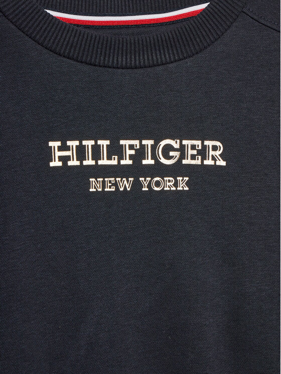 Tommy Hilfiger Tommy Hilfiger Pulóver Monotype KG0KG07722 D Sötétkék Relaxed Fit