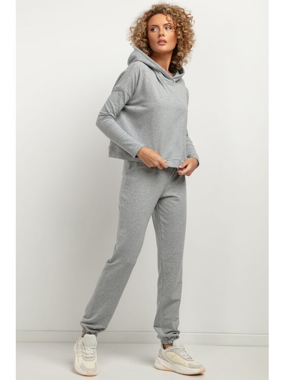 Tessita Tessita Bluza T380 Szary Loose Fit