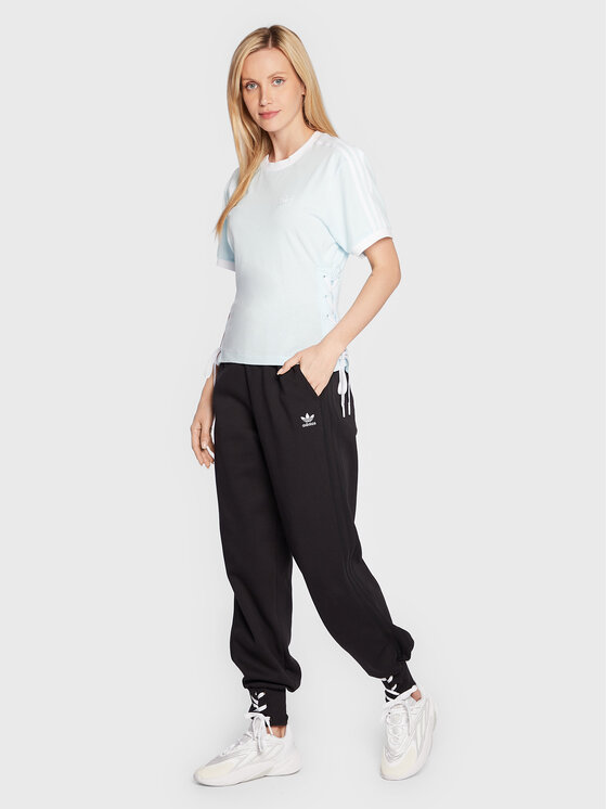 adidas adidas Tricou Always Original Laced HK5063 Albastru celest Loose Fit