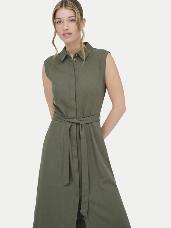 ONLY ONLY Vestito chemisier Goa 15363697 Beige Regular Fit