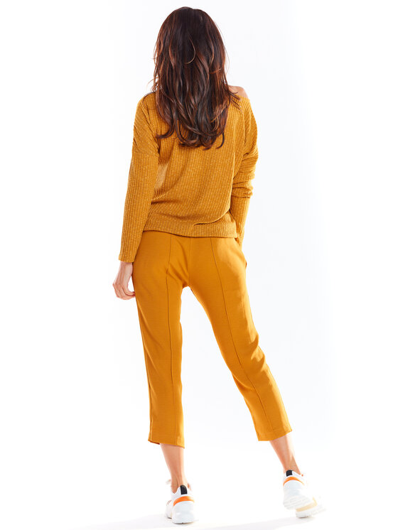 Awama Awama Maglione A333 Marrone Basic Fit