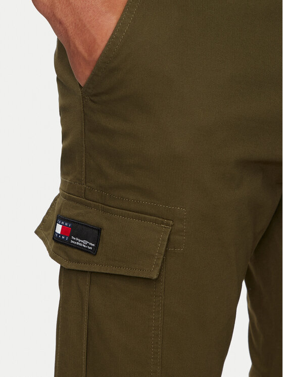 Tommy Jeans Tommy Jeans Текстилни панталони Austin DM0DM18940 Зелен Slim Fit
